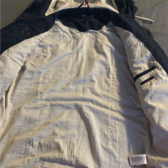 H&M Dark Blue Hooded Coat - Picture 4 of 5